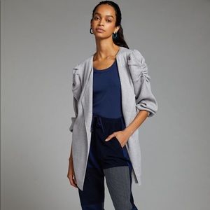 Anthropologie Ruffled Sleeve Cardigan size L